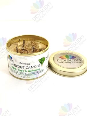 White Sage & Rosemary Smudge Candle (Triple hemp wick candle)