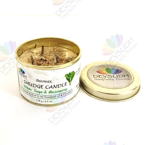 White Sage & Rosemary Smudge Candle (Triple hemp wick candle)