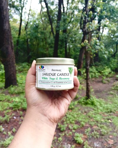 White Sage & Rosemary Smudge Candle (Triple hemp wick candle)