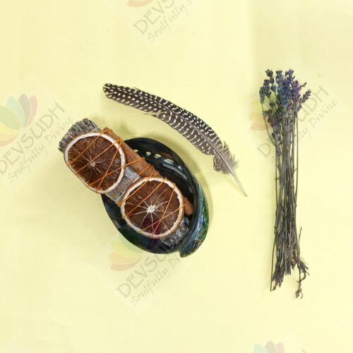 White Sage with Orange & Cinnamon Smudge Stick