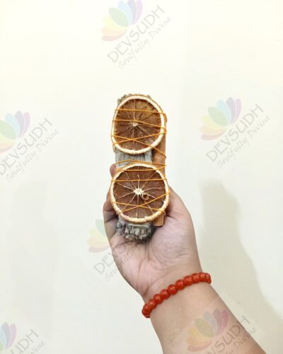 White Sage with Orange & Cinnamon Smudge Stick