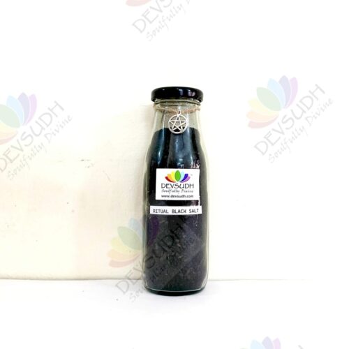 Ritual Black Salt (Vastu Salt) in Glass bottle