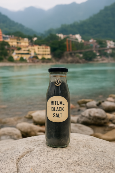 Ritual Black Salt (Vastu Salt) in Glass bottle