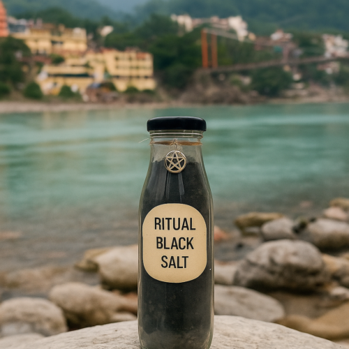 Ritual Black Salt (Vastu Salt) in Glass bottle