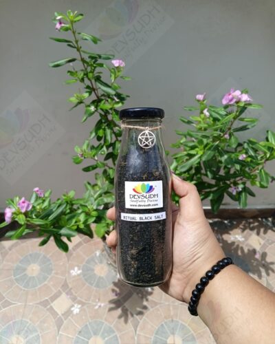 Ritual Black Salt (Vastu Salt) in Glass bottle