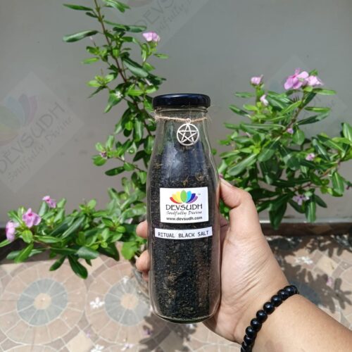 Ritual Black Salt (Vastu Salt) in Glass bottle