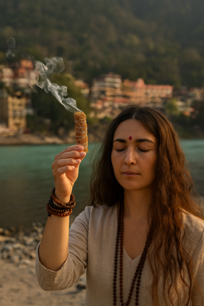 White Sage with Vetiver Smudge Stick