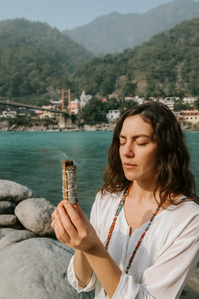 White Sage with Cinnamon Smudge Stick