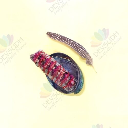 White Sage with Rose Buds Smudge Stick