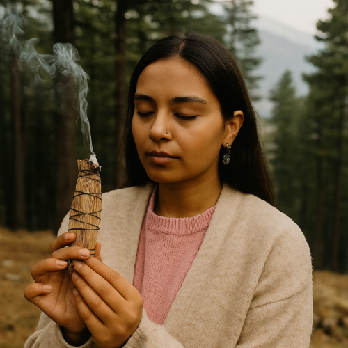 White Sage with Pine Smudge Stick