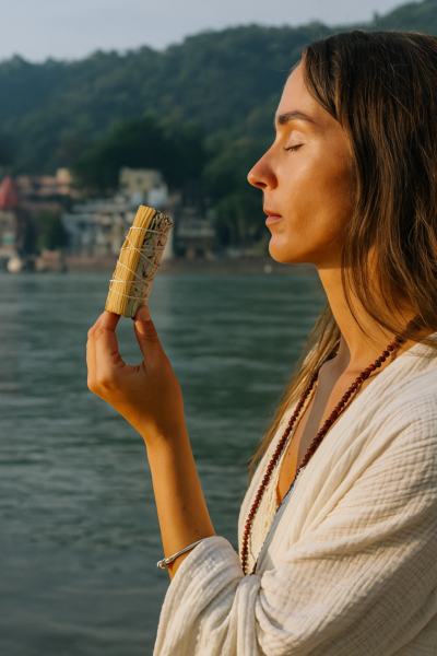 California White Sage with Peruvian Palo Santo Smudge Stick