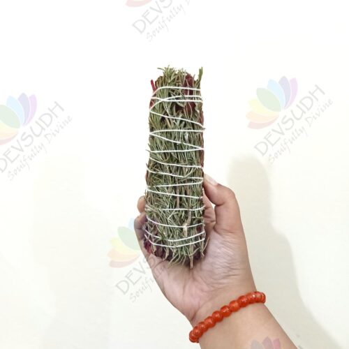 Dragon’s Blood Sage with Rosemary Smudge Stick