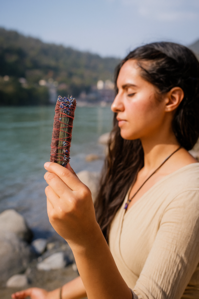 Dragon’s Blood Sage with Lavender Smudge Stick