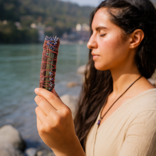Dragon’s Blood Sage with Lavender Smudge Stick