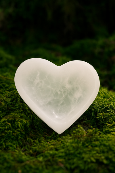 Selenite Bowl (4.5″ Heart shaped)