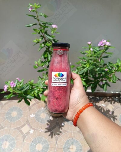Ritual Red Salt (Love & Protection Salt) in Glass bottle