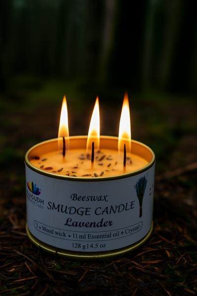 Lavender Smudge Candle (Triple hemp wick candle)