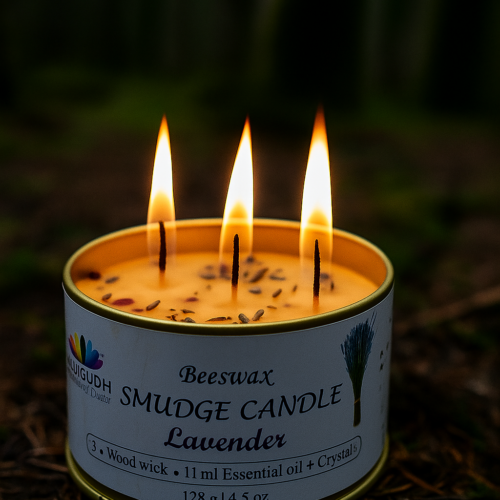 Lavender Smudge Candle (Triple hemp wick candle)