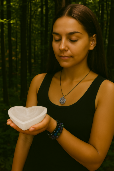 Selenite Bowl (4.5″ Heart shaped)