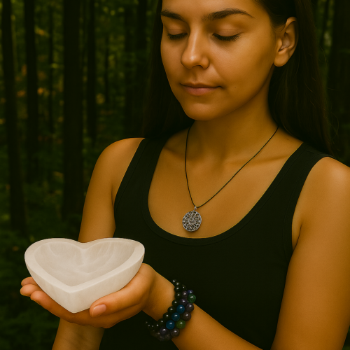 Selenite Bowl (4.5″ Heart shaped)