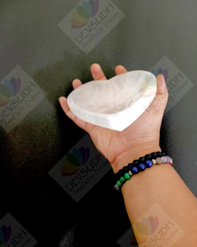 Selenite Bowl (4.5″ Heart shaped)