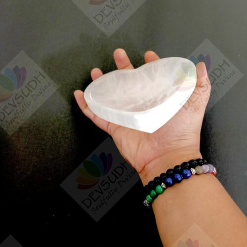 Selenite Bowl (4.5″ Heart shaped)