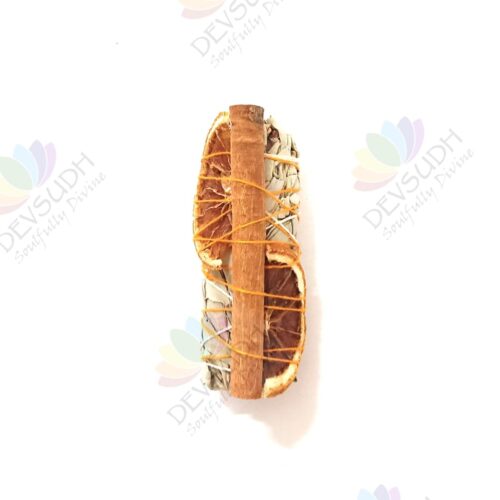 California White Sage with Orange & Cinnamon Smudge Stick