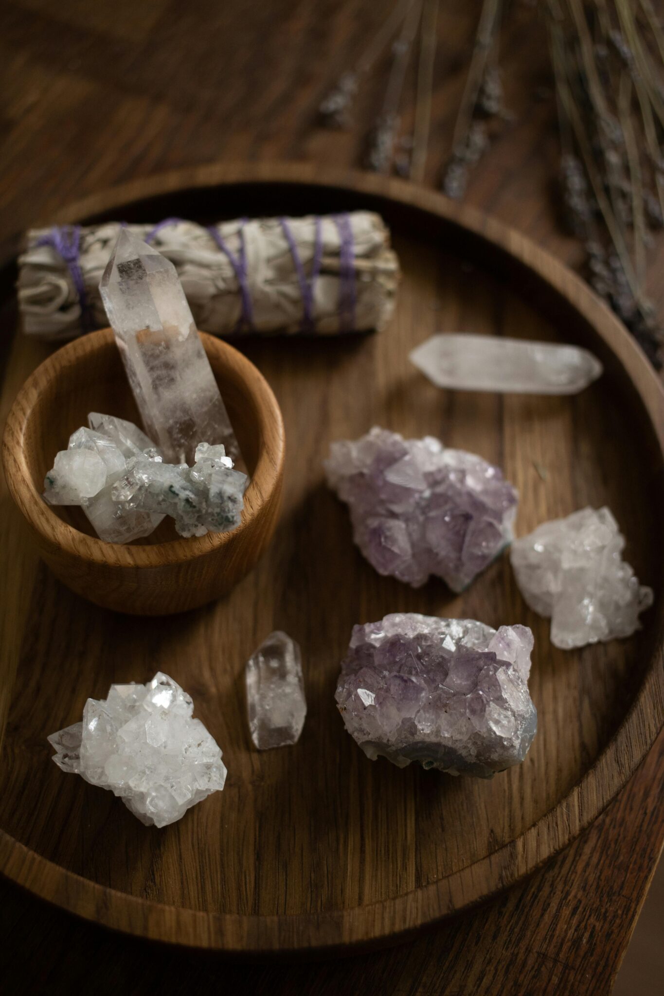 7 Chakra Crystal Spell Jar (Hangable and Sealed with beeswax)