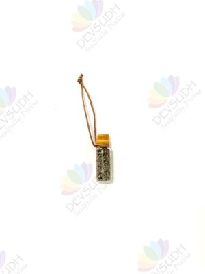 Pyrite Crystal Chips Spell Jar (Hangable and Sealed with beeswax)