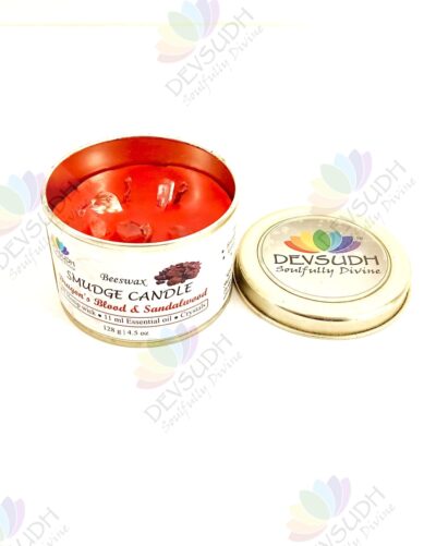 Dragon's Blood & Sandalwood Smudge Candle (Triple hemp wick candle)