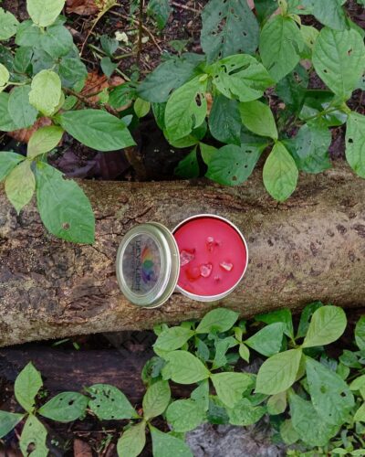 Dragon's Blood & Sandalwood Smudge Candle (Triple hemp wick candle)