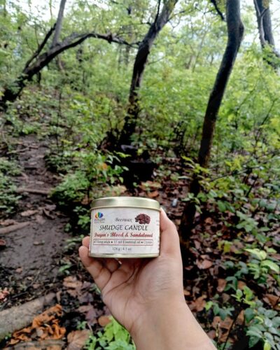 Dragon's Blood & Sandalwood Smudge Candle (Triple hemp wick candle)