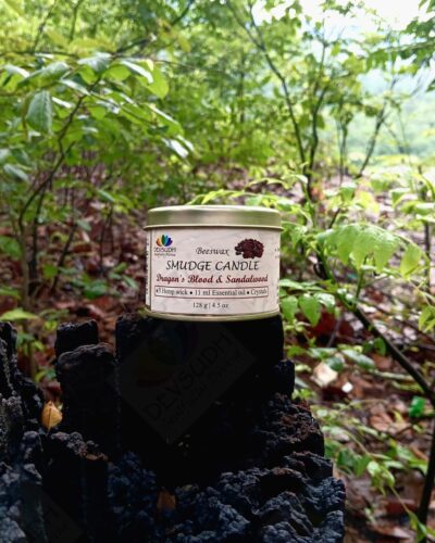 Dragon's Blood & Sandalwood Smudge Candle (Triple hemp wick candle)