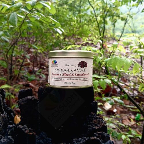 Dragon's Blood & Sandalwood Smudge Candle (Triple hemp wick candle)
