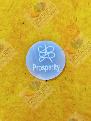 Selenite Plate (3″ Round shaped) - PROSPERITY