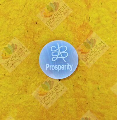 Selenite Plate (3″ Round shaped) - PROSPERITY