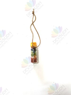 7 Chakra Crystal Spell Jar (Hangable and Sealed with beeswax)