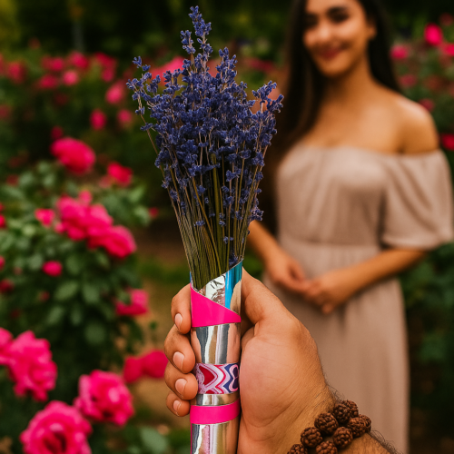 Kashmiri Lavender Bouquet - 80 stems, 8"- 10" length (Lavender d'Amour) - A thoughtful gift for loved ones