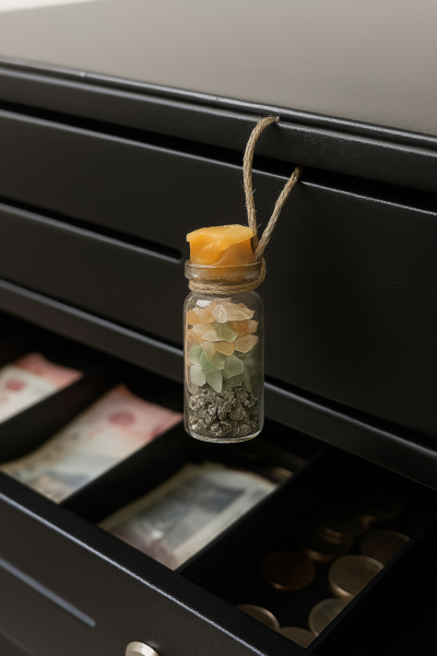 Money Magnet Spell Jar (Hangable and Sealed with beeswax)